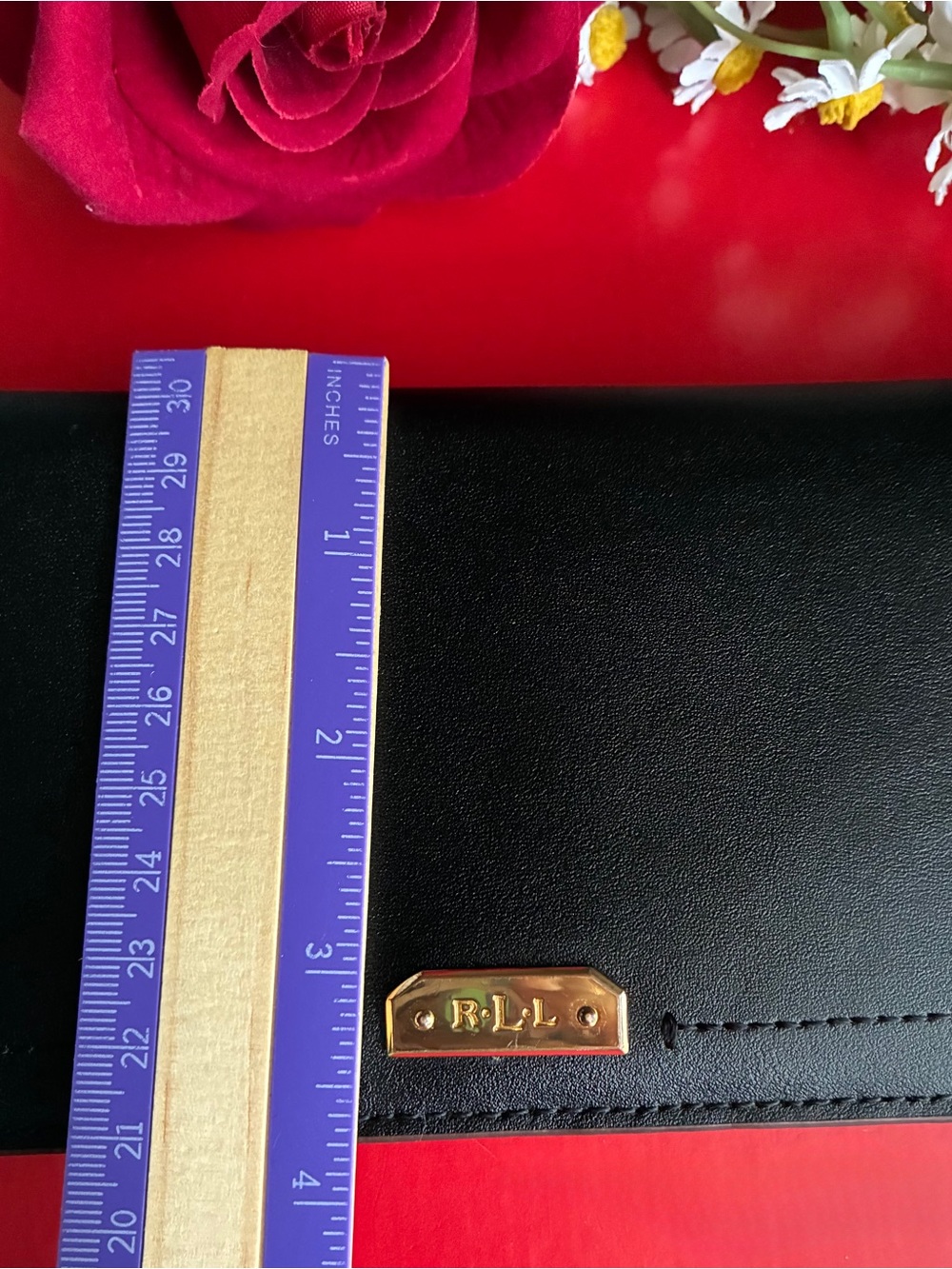Ralph Lauren Black Leather Zip Wallet with Gold-Tone Hardware - Picture 4 of 11